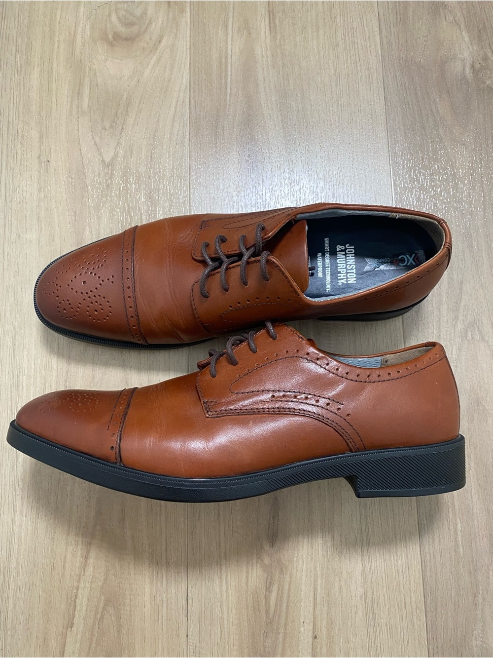 Johnston & Murphy XC4 Comfort Extreme Dress Shoes Brown Cap‎ Toe Men’s 10